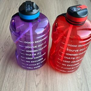 Motivational Water Bottles - Red and Purple BuildLife Water Bottles